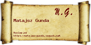 Matajsz Gunda névjegykártya